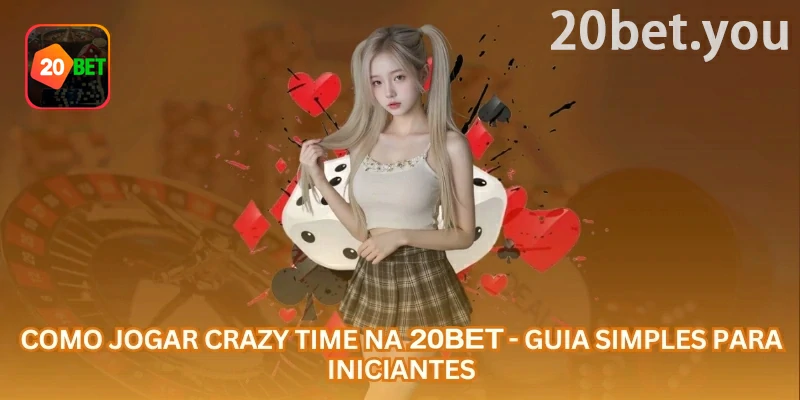 Tela da 20bet sobre Crazy Time, destacando um game show ao vivo com segmentos numéricos e quatro rodadas bônus
