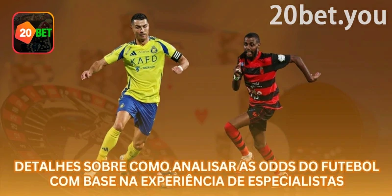 Tela da 20bet sobre análise de odds no futebol, destacando probabilidade implícita calculada por 1 dividido pela odd
